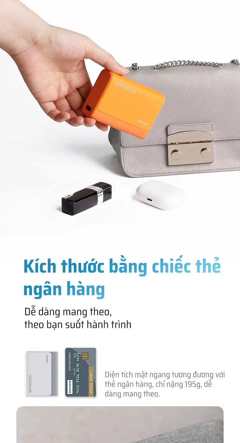 Pin dự phòng Cuktech 10.000mAh Power Bank 30W PD3.0/PPS/QC3.0/QC - PB100