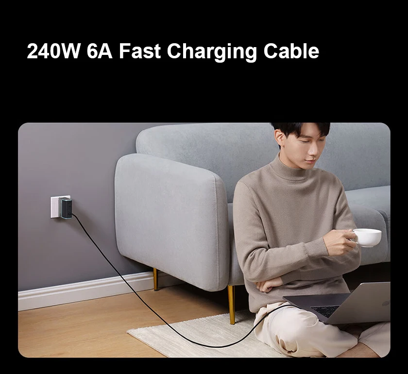 Hỗ trợ cáp sạc nhanh max 240W Hỗ trợ cáp sạc nhanh max 240W