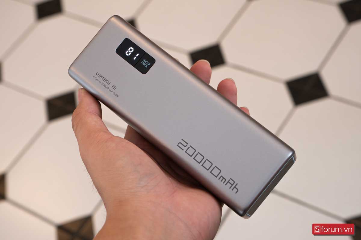 Trên tay pin dự phòng Cuktech 15: Dung lượng siêu khủng 20,000mAh, công suất sạc 150W, dùng được cho laptop