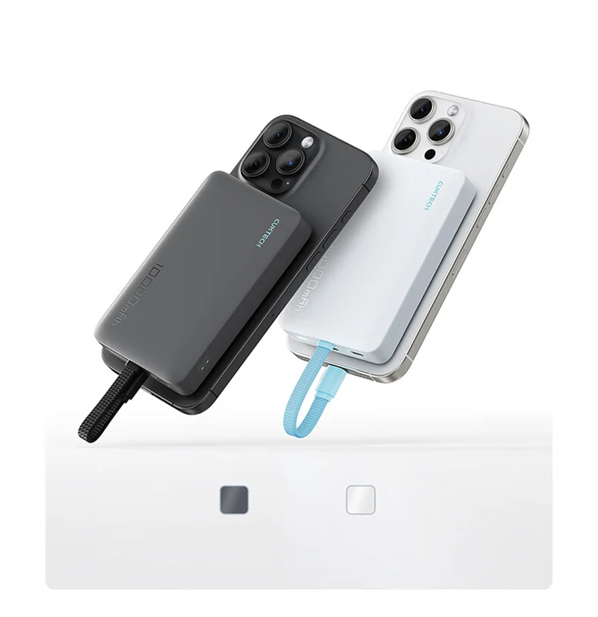 Sạc dự phòng không dây Cuktech 10.000mAh Hít từ tính + Tích hợp cáp Type C - WPB100L - Cuktech Việt Nam