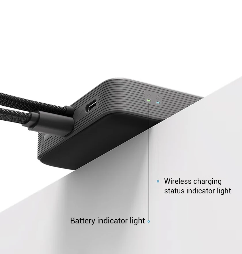 Sạc dự phòng không dây Cuktech 10.000mAh Hít từ tính + Tích hợp cáp Type C - WPB100L - Cuktech Việt Nam