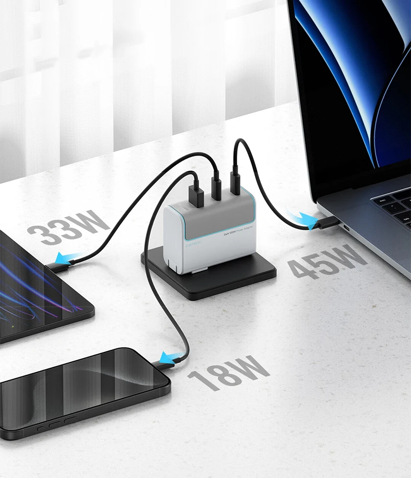 Sạc nhanh Cuktech 120W GaN Charger PD3.1/PPS2.0/QC4.0/Mi Turbo 120W – AD1003