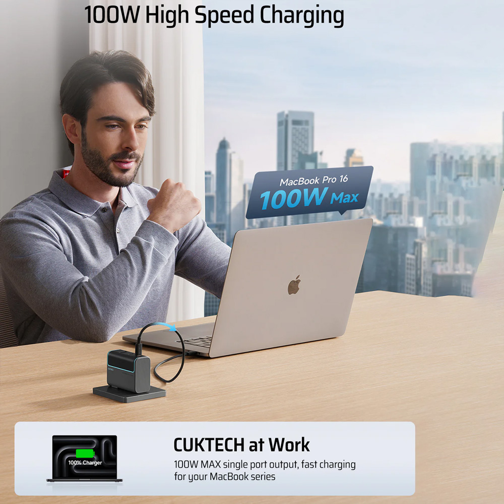 Sạc nhanh Cuktech 100W GaN Charger PD3.1/PPS2.0/QC4.0/Mi Turbo – AD1003US